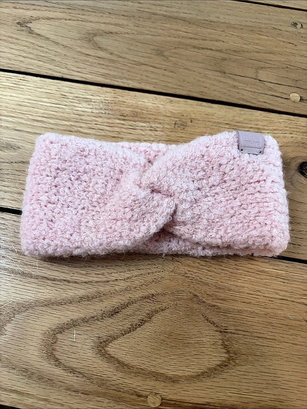 MUKK Iceland Pink Alpaca Silk Headband Like New